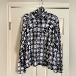 Honors Halloween Ghost Boo long sleeve turtleneck - Size Large